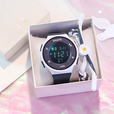 Muški elektronički svjetleći sat sa silikonskim remenom