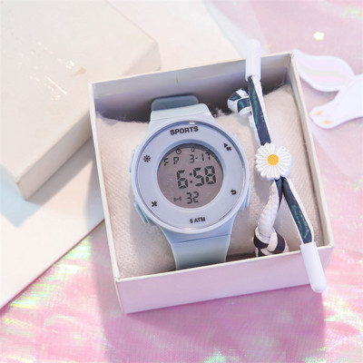 Muški elektronički svjetleći sat sa silikonskim remenom