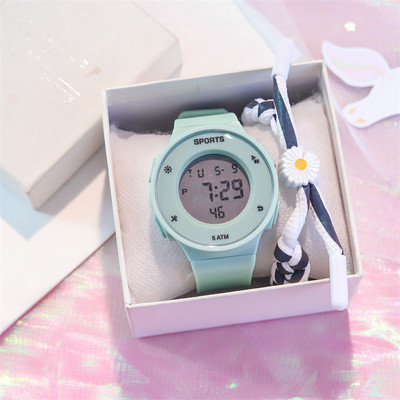 Muški elektronički svjetleći sat sa silikonskim remenom