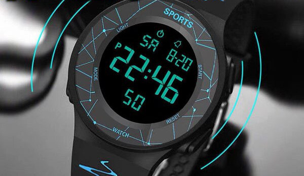 Muški elektronički svjetleći sat sa silikonskim remenom