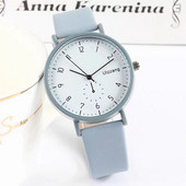 Naujo modelio vyriškas mechaninis laikrodis su odiniu dirželiu