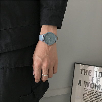 Naujo modelio vyriškas mechaninis laikrodis su odiniu dirželiu