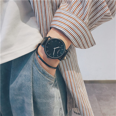 Modernus vyriškas laikrodis su eko odos apyranke