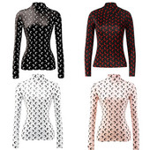 Karštas išpardavimas Mėnulio apačią mažinantys marškinėliai Ploni drabužiai Apsauga nuo saulės Ledinio šilko viršutinė apvali kaklo marškinėliai su aukšta apykakle Madingi jaunaties marginimo marškinėliai