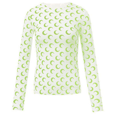 Karštas išpardavimas Mėnulio apačią mažinantys marškinėliai Ploni drabužiai Apsauga nuo saulės Ledinio šilko viršutinė apvali kaklo marškinėliai su aukšta apykakle Madingi jaunaties marginimo marškinėliai