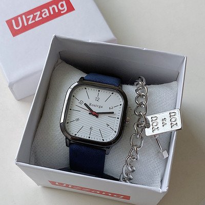 Férfi karóra négyzet alakú számlappal - retro modell