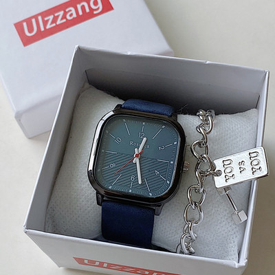 Férfi karóra négyzet alakú számlappal - retro modell