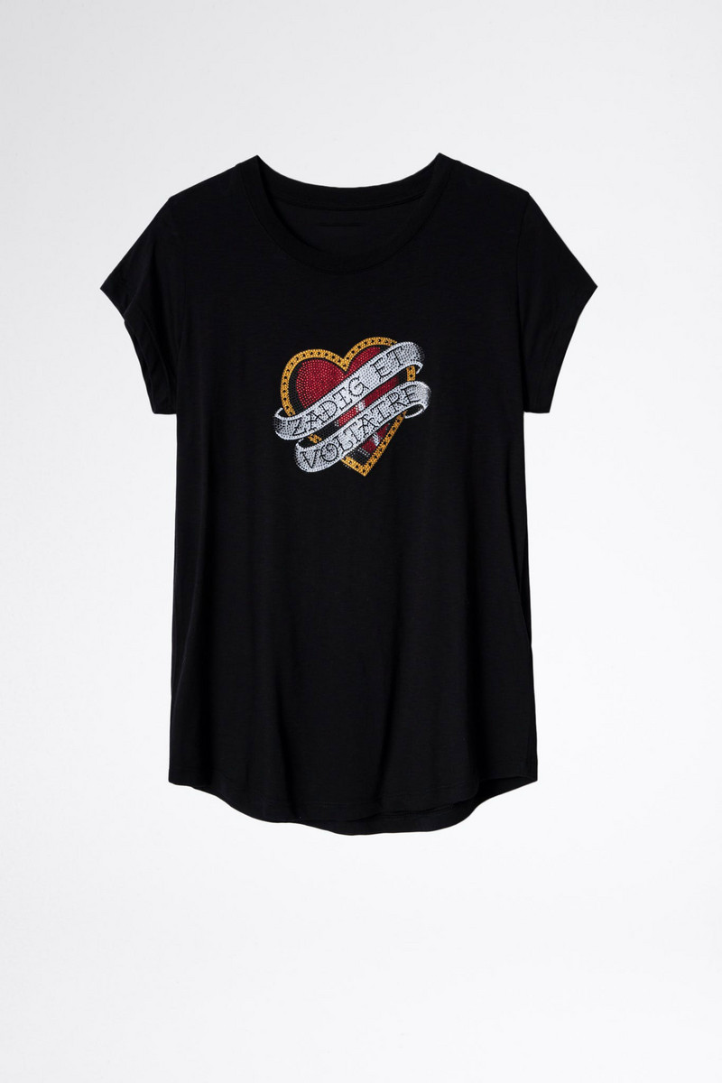 Hot Diamond Heart Decor Ženska majica kratkih rukava 2022., nova ljetna ženska modna majica s O-izrezom, ležerna, prikladna majica