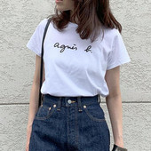 Moteriški laisvi studentiški drabužiai Moteriški viršutiniai marškinėliai Ankstyvas pavasaris Moterų vasaros korėjiečių nauji marškinėliai trumpomis rankovėmis