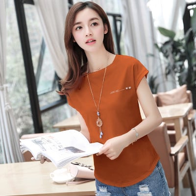 2022 m. vasariniai moteriški marškinėliai trumpomis rankovėmis, medvilniniai marškinėliai, trumpomis rankovėmis, „Batwing“ rankovėmis „T“ raidėmis marškinėliai moteriški siuvinėti deimantai