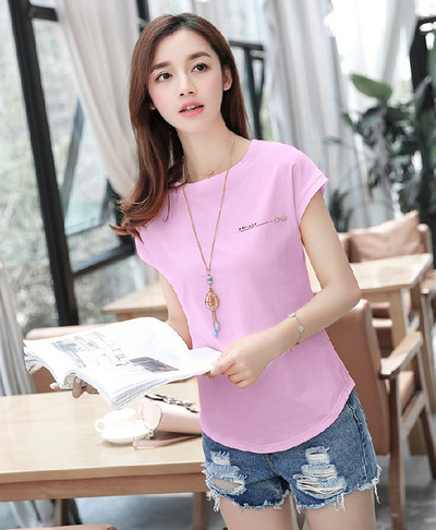 2022 m. vasariniai moteriški marškinėliai trumpomis rankovėmis, medvilniniai marškinėliai, trumpomis rankovėmis, „Batwing“ rankovėmis „T“ raidėmis marškinėliai moteriški siuvinėti deimantai