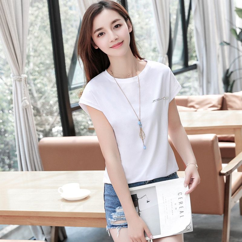 2022 m. vasariniai moteriški marškinėliai trumpomis rankovėmis, medvilniniai marškinėliai, trumpomis rankovėmis, „Batwing“ rankovėmis „T“ raidėmis marškinėliai moteriški siuvinėti deimantai