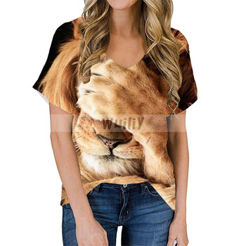 Γυναικείο μπλουζάκι σκίουρος Lovely graphic T-shirt Animal 3D print Βαμβακερό πουκάμισο με λαιμόκοψη χαριτωμένα μπλουζάκια για κορίτσια για κατοικίδια μπλουζάκια