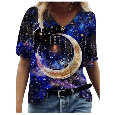 S-3XL tricou casual de vară 2021, tricou cu imprimeu animal pentru femei, topuri cu mânecă scurtă, cu gât în V, pentru femei, dimensiune hipster de stradă