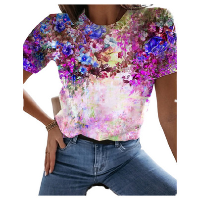 S-3XL tricou casual de vară 2021, tricou cu imprimeu animal pentru femei, topuri cu mânecă scurtă, cu gât în V, pentru femei, dimensiune hipster de stradă