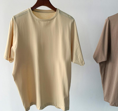 Moteriški medvilniniai laisvi marškinėliai trumpomis rankovėmis Moteriški marškinėliai trumpomis rankovėmis, paprasti moteriški marškinėliai, 2021 m. populiariausi naujiena