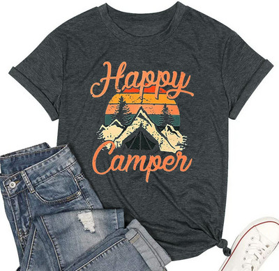 2021 m. grafiniai marškinėliai Saldūs ir aštrūs viršūnės tamsiai žali marškinėliai moteriškos raidės miško raštais trumpomis rankovėmis Lnst marškinėliai studentų laisvi