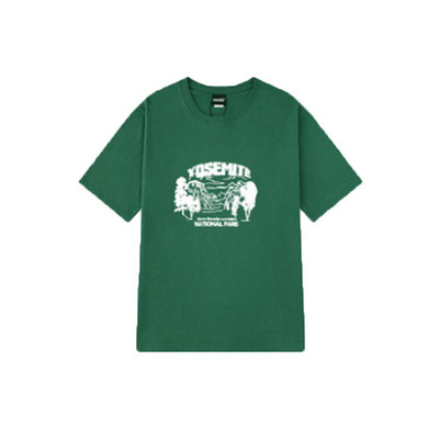 2021 m. grafiniai marškinėliai Saldūs ir aštrūs viršūnės tamsiai žali marškinėliai moteriškos raidės miško raštais trumpomis rankovėmis Lnst marškinėliai studentų laisvi