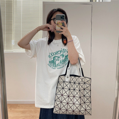 2021 m. grafiniai marškinėliai Saldūs ir aštrūs viršūnės tamsiai žali marškinėliai moteriškos raidės miško raštais trumpomis rankovėmis Lnst marškinėliai studentų laisvi