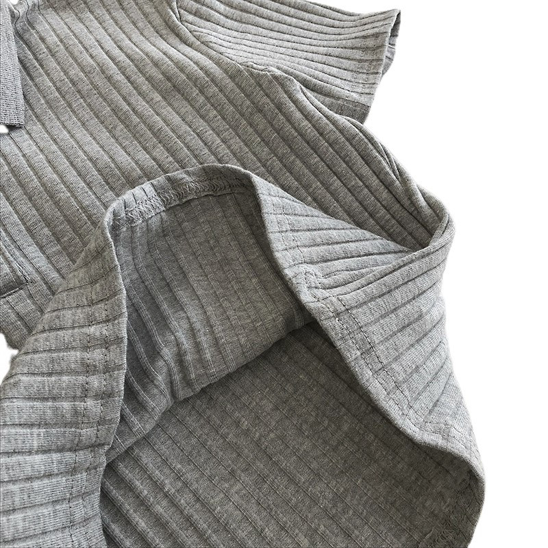 Korėjietiško stiliaus POLO Solid Crop Top, briaunoti mygtukai, trumpi megzti marškinėliai, madingi moteriški „Ropa Mujer“ drabužiai 2022 m.