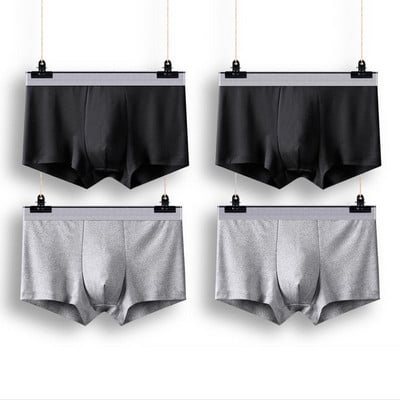 Bokseris Vyriškos kelnaitės Vyriškos apatinės kelnaitės Bokseriai Kvėpuojantis seksualus vyras Bokseris solidžios apatinės kelnaitės Patogios didelio dydžio boksinės šortai L-5XL