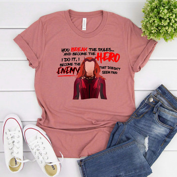 Vintage Scarlet πουκάμισο μάγισσα Chaos Magic Wanda Maximoff T-Shirt Multiverse of Madness Retro Doctor Strange 2022 Funny Sayings Tee