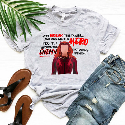 Cămașă de vrăjitoare stacojie de epocă Chaos Magic Wanda Maximoff Tricou Multiverse of Madness Retro Doctor Strange 2022 Funny Sayings Tricou