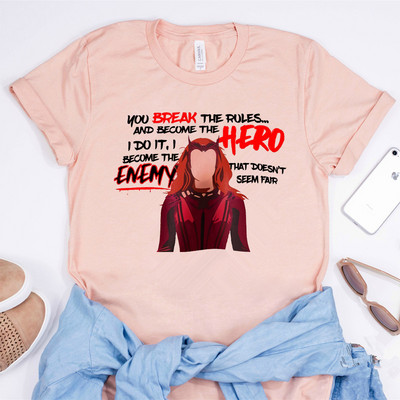 Cămașă de vrăjitoare stacojie de epocă Chaos Magic Wanda Maximoff Tricou Multiverse of Madness Retro Doctor Strange 2022 Funny Sayings Tricou