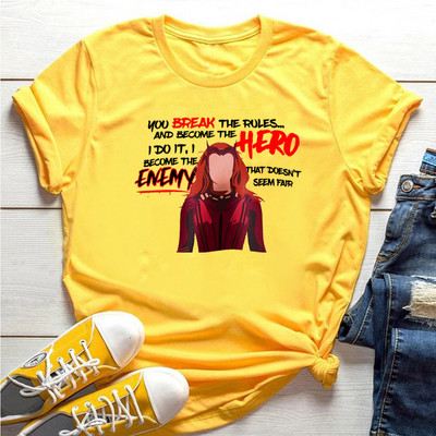 Cămașă de vrăjitoare stacojie de epocă Chaos Magic Wanda Maximoff Tricou Multiverse of Madness Retro Doctor Strange 2022 Funny Sayings Tricou