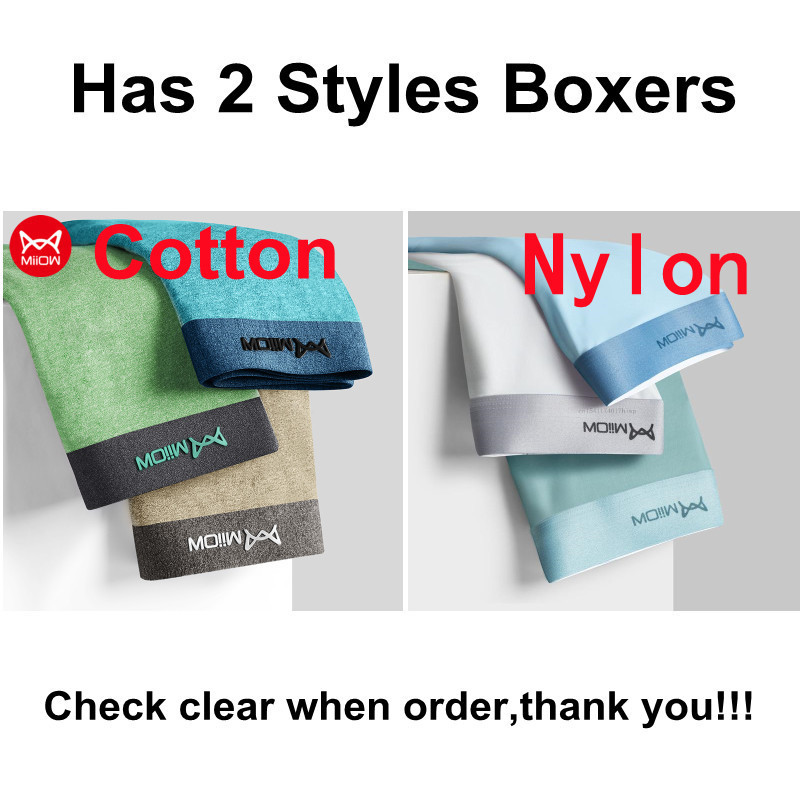 MiiOW Youpin 3A Graphene férfi boxer  jég selyem férfi fehérnemű Férfi pamut boxer egyszínű rövidnadrág férfi bugyi 3db