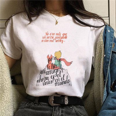 Jauna jauka multfilma Zemes kosmoss Mazā prinča T-krekls Sieviešu modes Harajuku Kawaii Grafikas apdrukas apģērba topi 90. gadu T-krekls