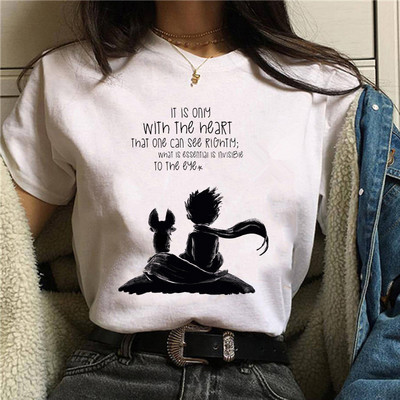 Jauna jauka multfilma Zemes kosmoss Mazā prinča T-krekls Sieviešu modes Harajuku Kawaii Grafikas apdrukas apģērba topi 90. gadu T-krekls