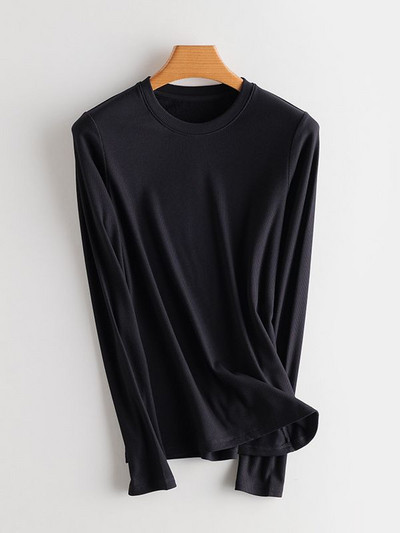 SuyaDream moteriški apatiniai marškinėliai tikro šilko mišinio ilgomis rankovėmis, 2021 m. rudens žieminiai marškinėliai su vėžliais