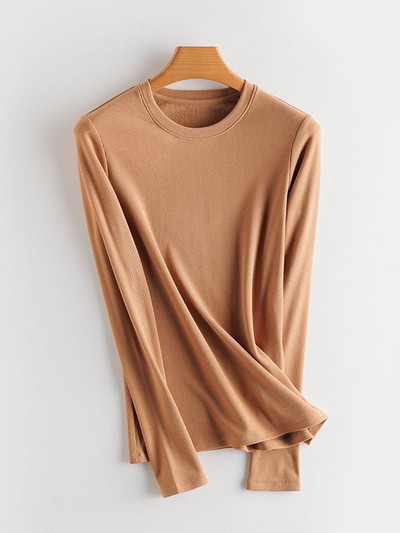 SuyaDream moteriški apatiniai marškinėliai tikro šilko mišinio ilgomis rankovėmis, 2021 m. rudens žieminiai marškinėliai su vėžliais