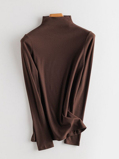 SuyaDream moteriški apatiniai marškinėliai tikro šilko mišinio ilgomis rankovėmis, 2021 m. rudens žieminiai marškinėliai su vėžliais