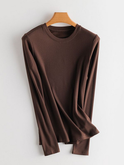 SuyaDream moteriški apatiniai marškinėliai tikro šilko mišinio ilgomis rankovėmis, 2021 m. rudens žieminiai marškinėliai su vėžliais