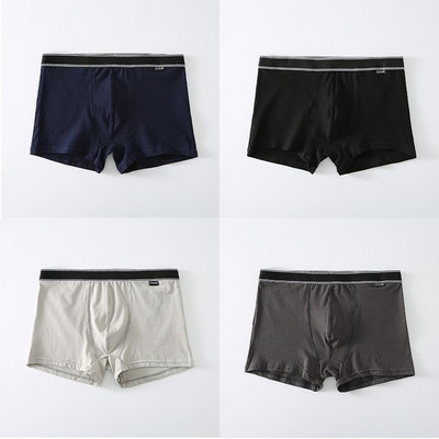 Vyriški apatiniai medvilniniai bokseriai kelnaitės Patogios vyriškos apatinės kelnaitės Seksualios solidžios „Cuecas“ lagaminai Firminiai šortai Vyriški „Boxer“ plius dydis