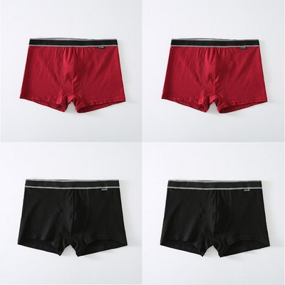 Vyriški apatiniai medvilniniai bokseriai kelnaitės Patogios vyriškos apatinės kelnaitės Seksualios solidžios „Cuecas“ lagaminai Firminiai šortai Vyriški „Boxer“ plius dydis