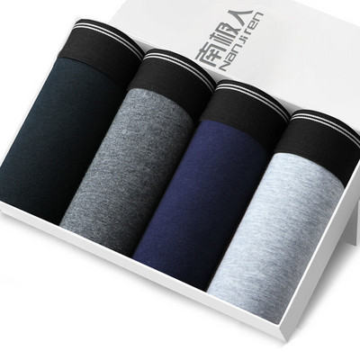 2022 m. Vyriški apatiniai Bokseriniai šortai Kelnaitės Kietos Šortai Firminės apatinės kelnės Vyriškos 100 % medvilnės, kvėpuojančios vidutinio juosmens šortai Vyriški L-3XL