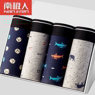 2022 m. Vyriški apatiniai Bokseriniai šortai Kelnaitės Kietos Šortai Firminės apatinės kelnės Vyriškos 100 % medvilnės, kvėpuojančios vidutinio juosmens šortai Vyriški L-3XL