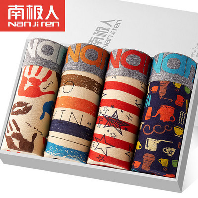 2022 m. Vyriški apatiniai Bokseriniai šortai Kelnaitės Kietos Šortai Firminės apatinės kelnės Vyriškos 100 % medvilnės, kvėpuojančios vidutinio juosmens šortai Vyriški L-3XL