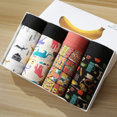 Boxer Vyriški Solid Modal Kvėpuojantys Patogūs apatiniai Vyriški Bokseriai Itin elastingi šortai Juodos apatinės kelnaitės Vyriškos kelnaitės 