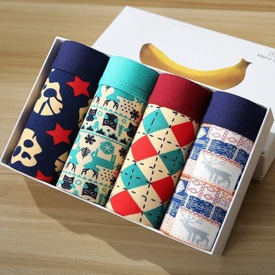 Boxer Vyriški Solid Modal Kvėpuojantys Patogūs apatiniai Vyriški Bokseriai Itin elastingi šortai Juodos apatinės kelnaitės Vyriškos kelnaitės 