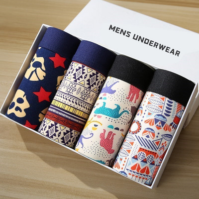 Boxer Vyriški Solid Modal Kvėpuojantys Patogūs apatiniai Vyriški Bokseriai Itin elastingi šortai Juodos apatinės kelnaitės Vyriškos kelnaitės 