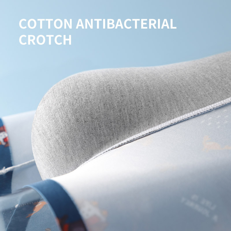 MiiOW 4db Animal Print Férfi Fehérnemű Boxer rövidnadrág Ifjúsági Pamut Férfi Boxernadrág Légáteresztő Alsónadrág Fehérnemű Férfi Bugyi