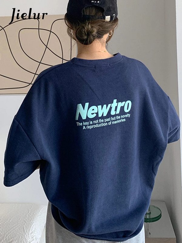 Jielur Laisvi Harajuku marškinėliai moterims Vasara Nauja mada Moteriški marškinėliai Korėjos Šalta Balta Raudona Juoda Geltona Raidės Viršutiniai M-XL