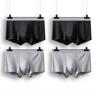 Új férfi alsóneműk férfi bugyik boxerek légáteresztő szexi férfi boxer tömör alsónadrágok kényelmes nagy méretű férfi fehérnemű boxerek