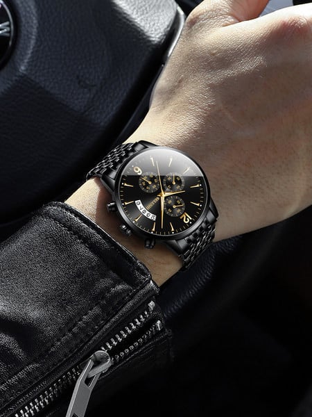 Moderan muški vodootporan sat s remenom od nehrđajućeg čelika