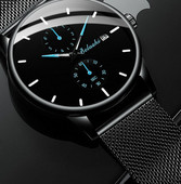 Muški elegantni sat tamne boje