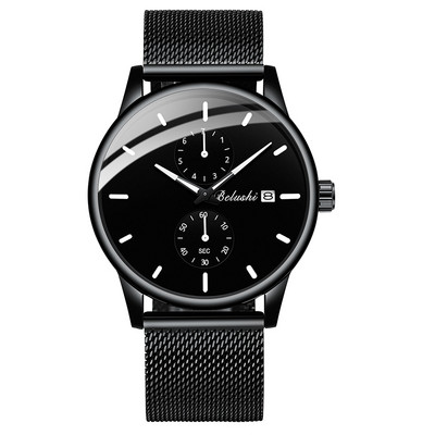 Muški elegantni sat tamne boje